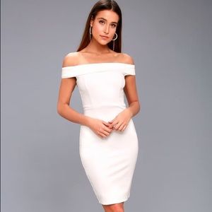 Lulus off the shoulder bodycon dress